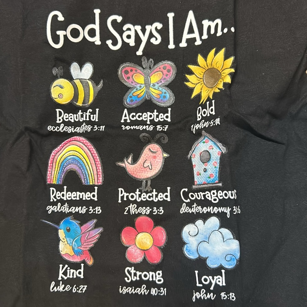 New with out tags “God says I am…” toddler Tshirt - Picture 2 of 3